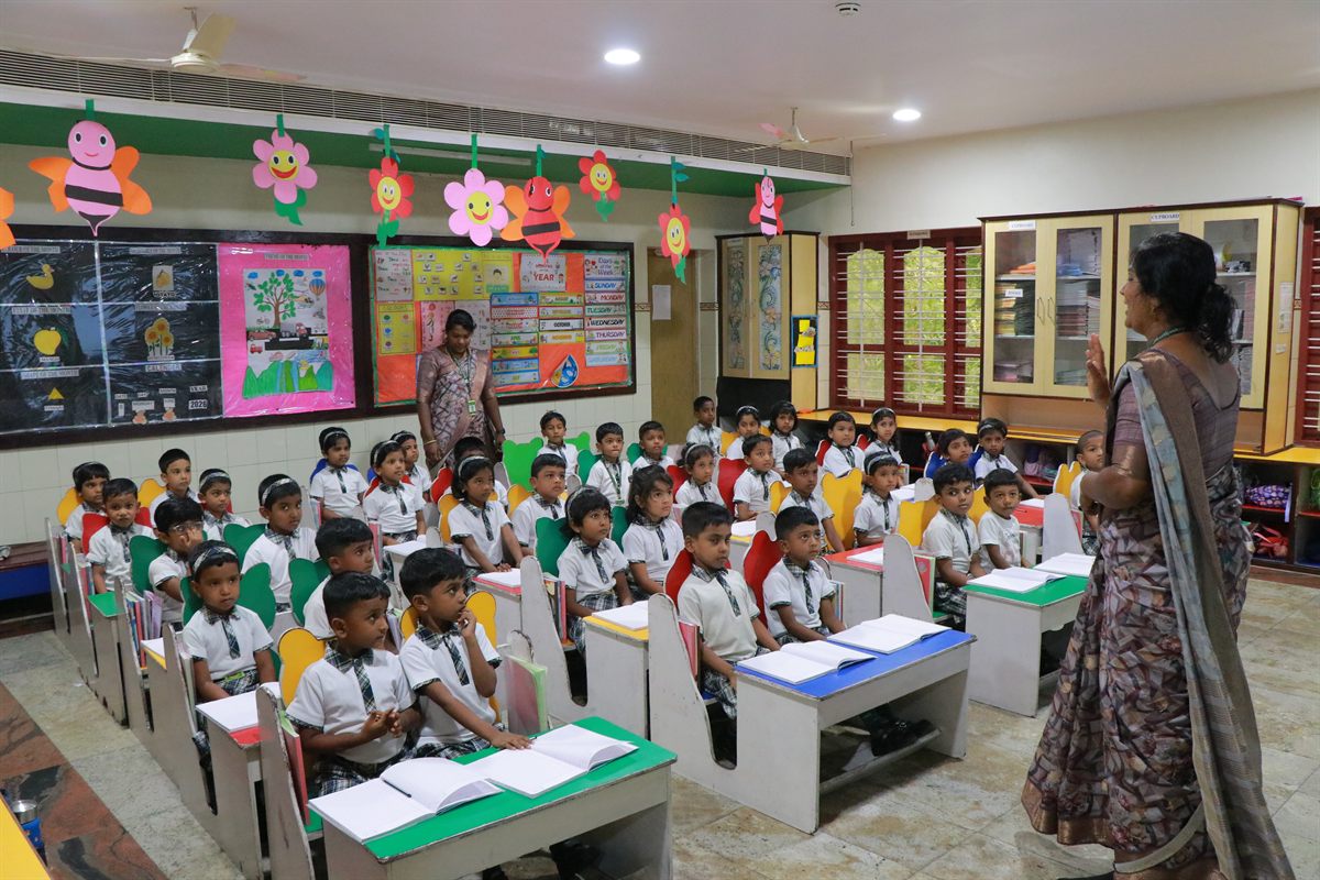 Classroom seating and interactive learning area